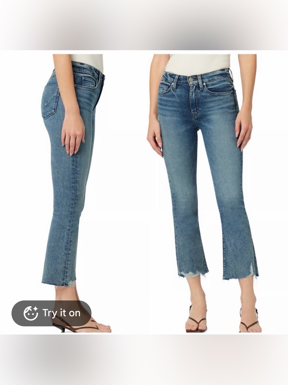 Hudson Barbara High Rise Bootcut Cropped Jeans